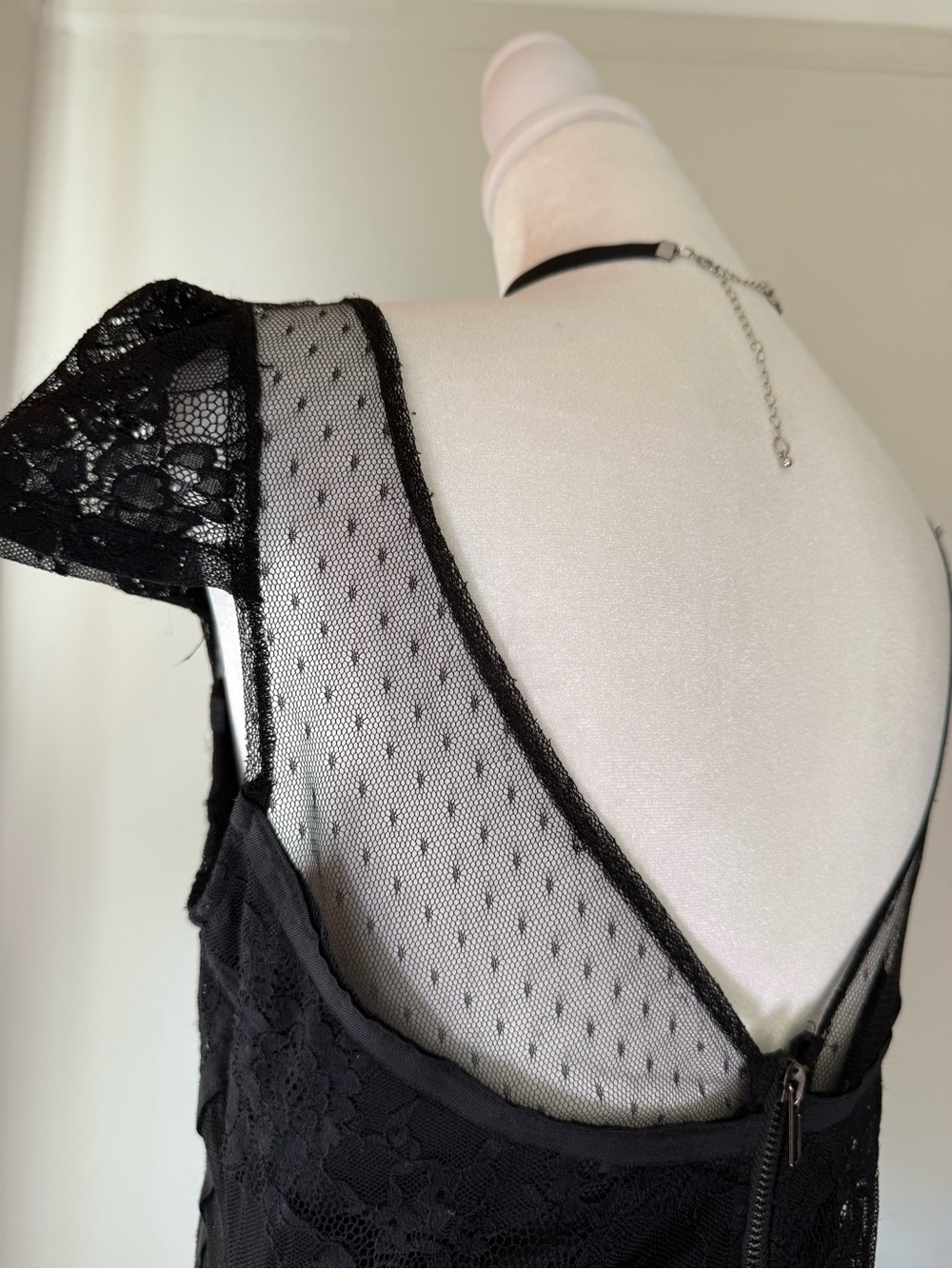 Late 90s early 2000s Goth Lace Little Black Dress. S - Picture 2 of 8